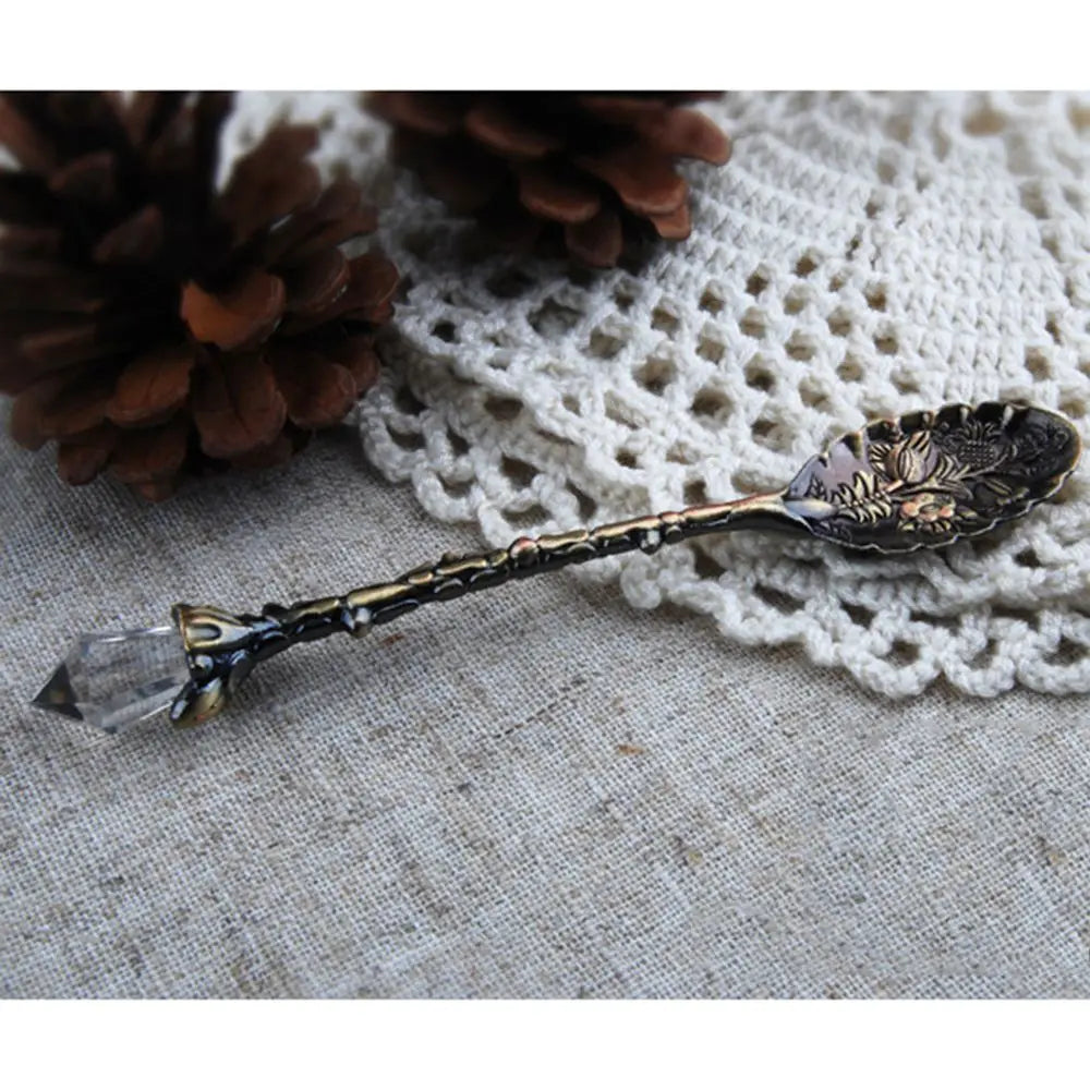 Vintage Carved Flower Teaspoon – Silver Coffee & Tea Spoon