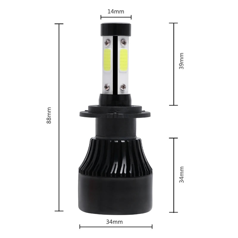 Pampsee H4 H11 9005 9006 LED Headlight Bulbs 6500K 100W 12000LM