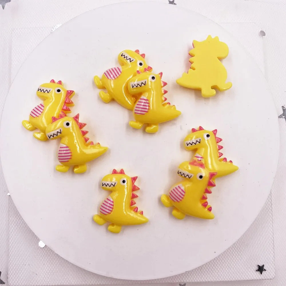 Resin Mini Dinosaur Flatback Cabochon for DIY Crafts & Decor