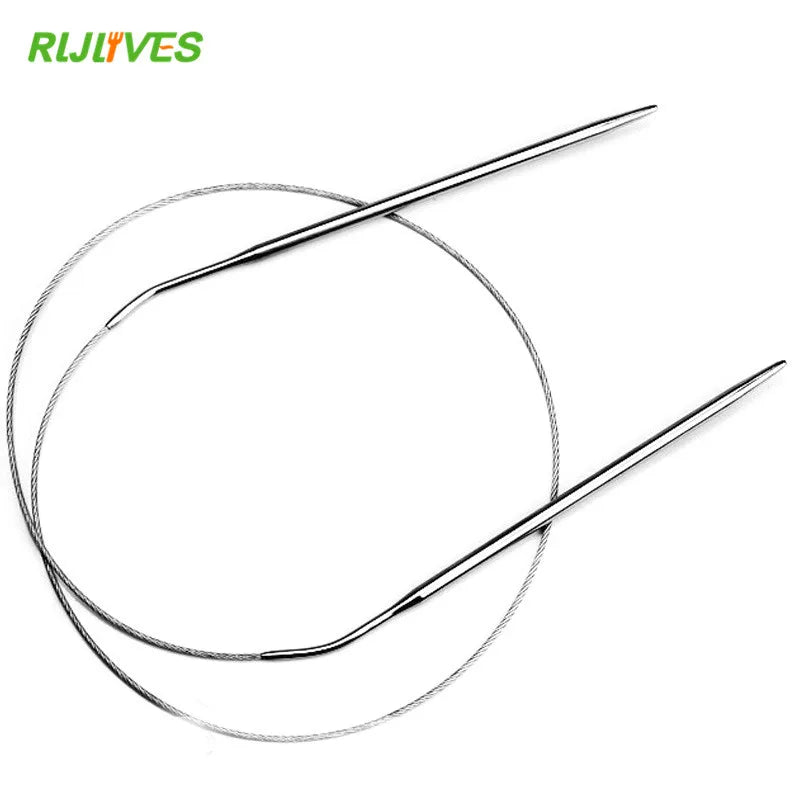 Stainless Circular Knitting Needles – 11 Sizes, 80cm