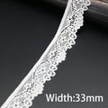 5-Meter White Elastic Lace Trim 25mm – DIY Sewing & Crafts