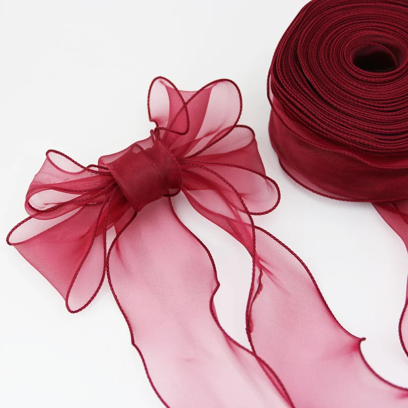 60mm Wave Organza Ribbon for Hair Bows & Gift Wrapping