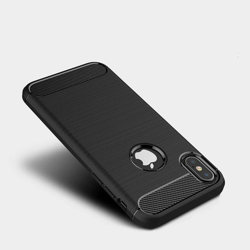 Ultra Thin Carbon Fiber Silicone Case – iPhone X XR XS Max