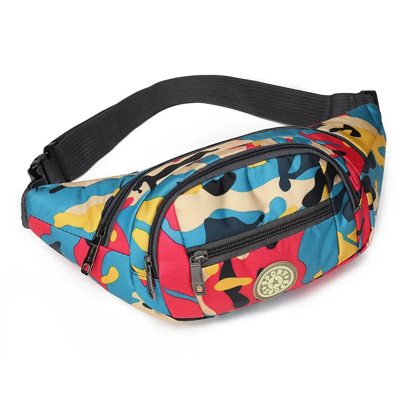 Camouflage Waist Bag – Unisex Nylon Fanny Pack & Shoulder Bag