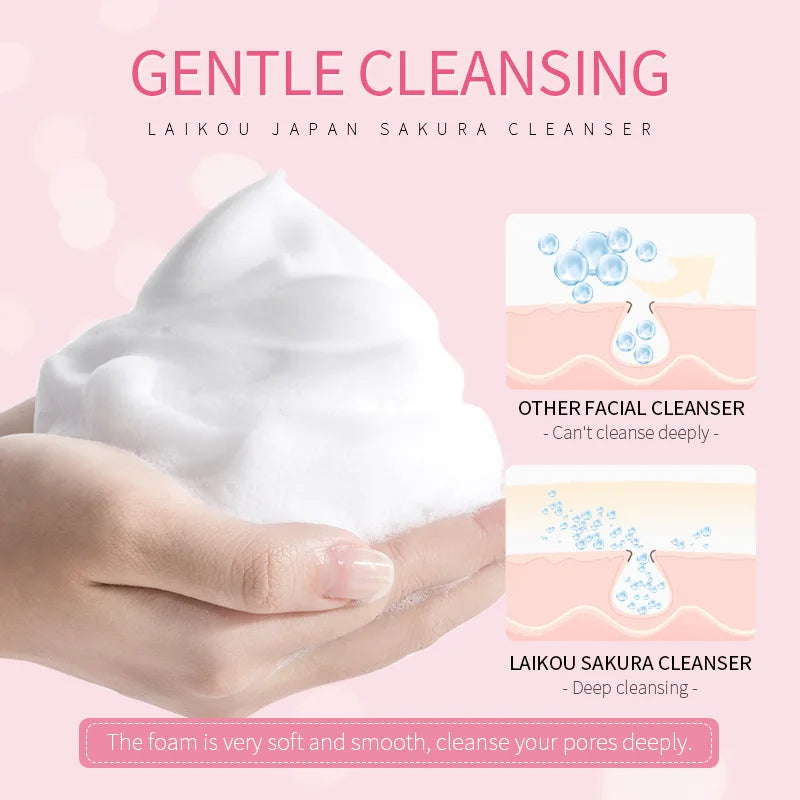 LAIKOU Japan Sakura Facial Cleanser – Deep Clean & Oil Control