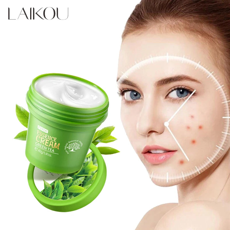 LAIKOU Green Tea Facial Cream – Oil Control & Pore Minimizing