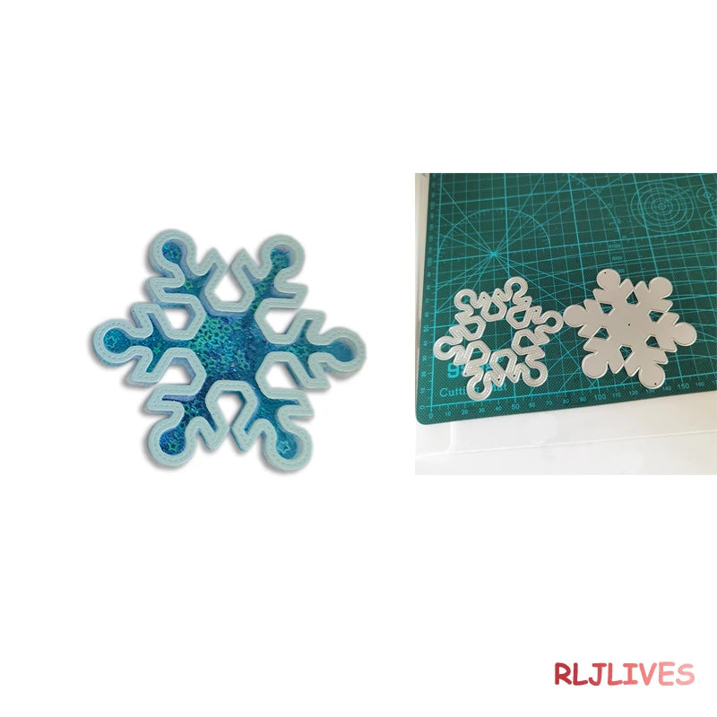 Shaker Snowflake Metal Cutting Die – DIY Scrapbooking Stencil