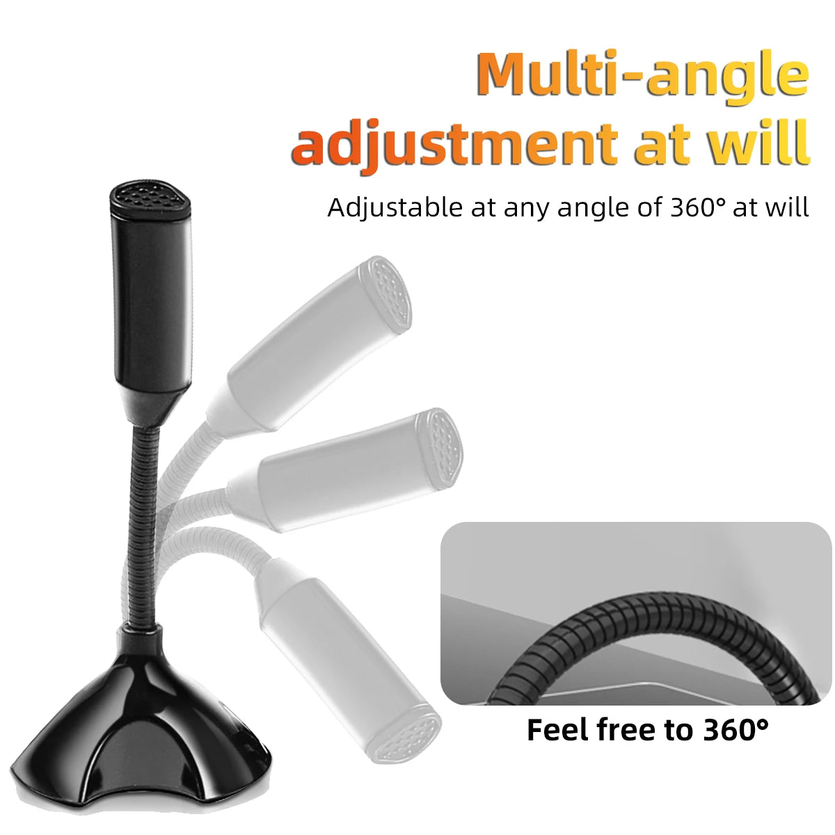 USB Desktop Condenser Microphone with Stand – Gaming & Studio