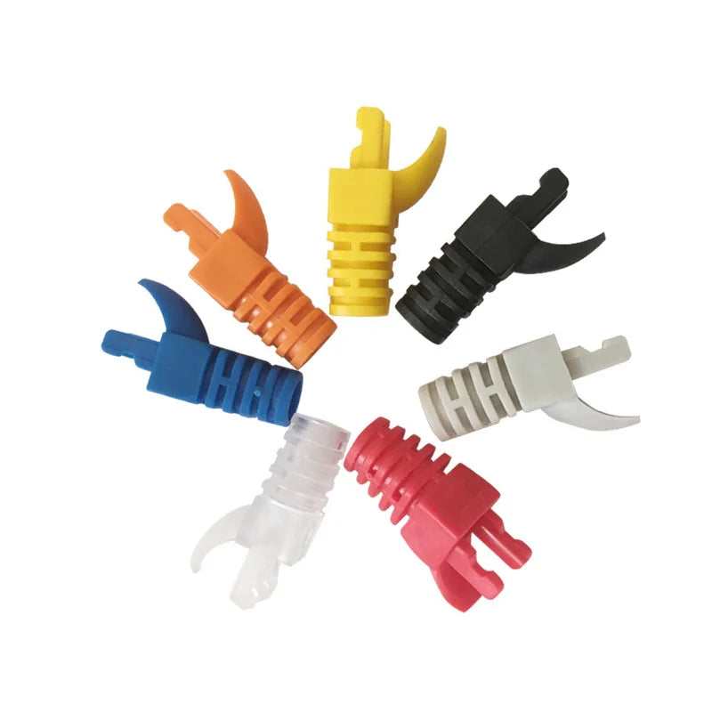 RJ45 CAT6 CAT5e Protective Caps – Multicolour 50/100 Pack