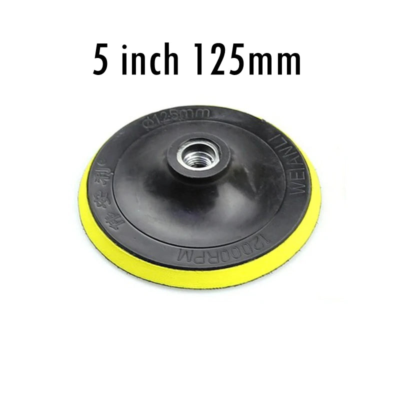 Hook & Loop Sanding Backup Pad 3–5" M10/M14 | Drill Grinder
