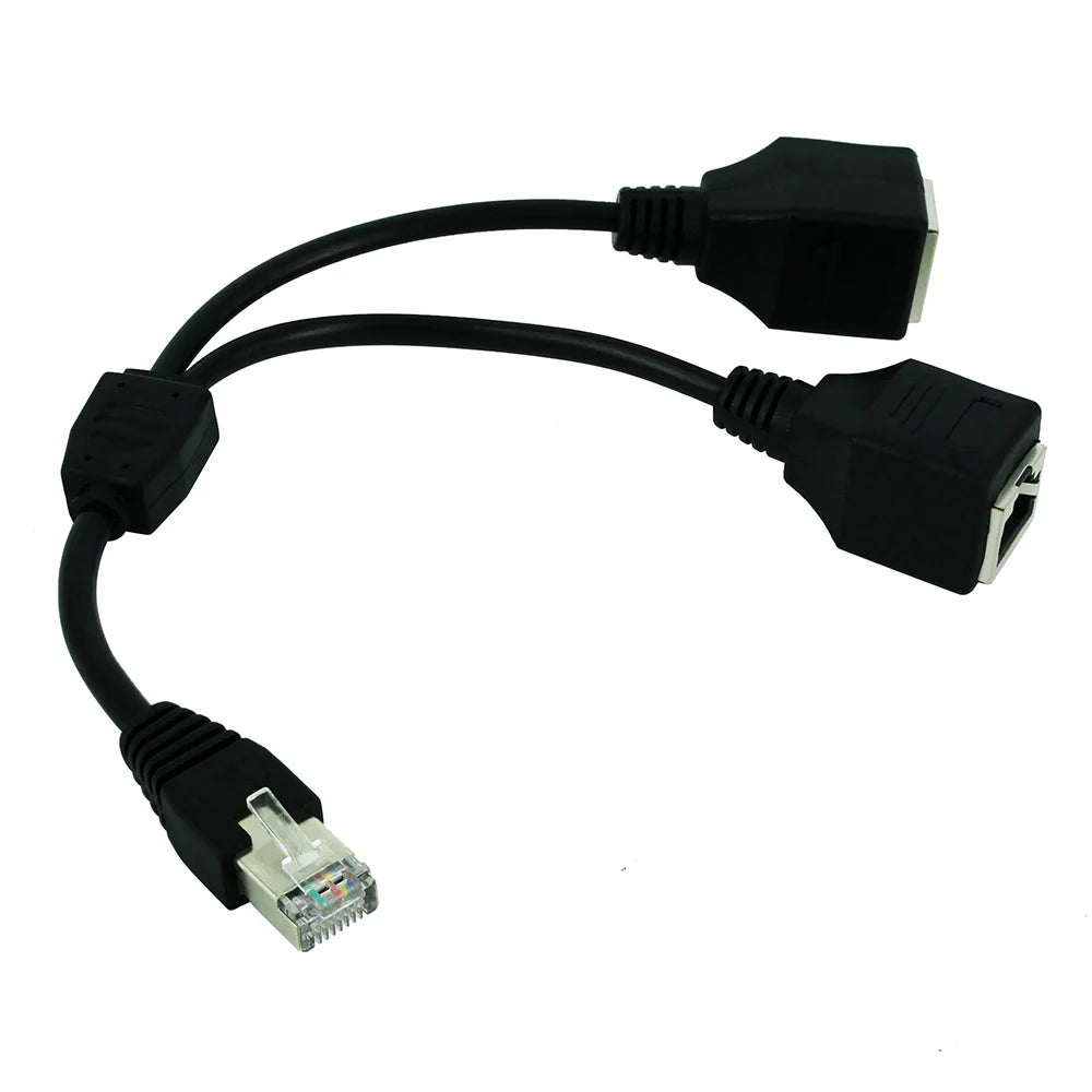 RJ45 1 to 2 LAN Splitter Cable – Cat5 Cat5e Cat6 Adapter