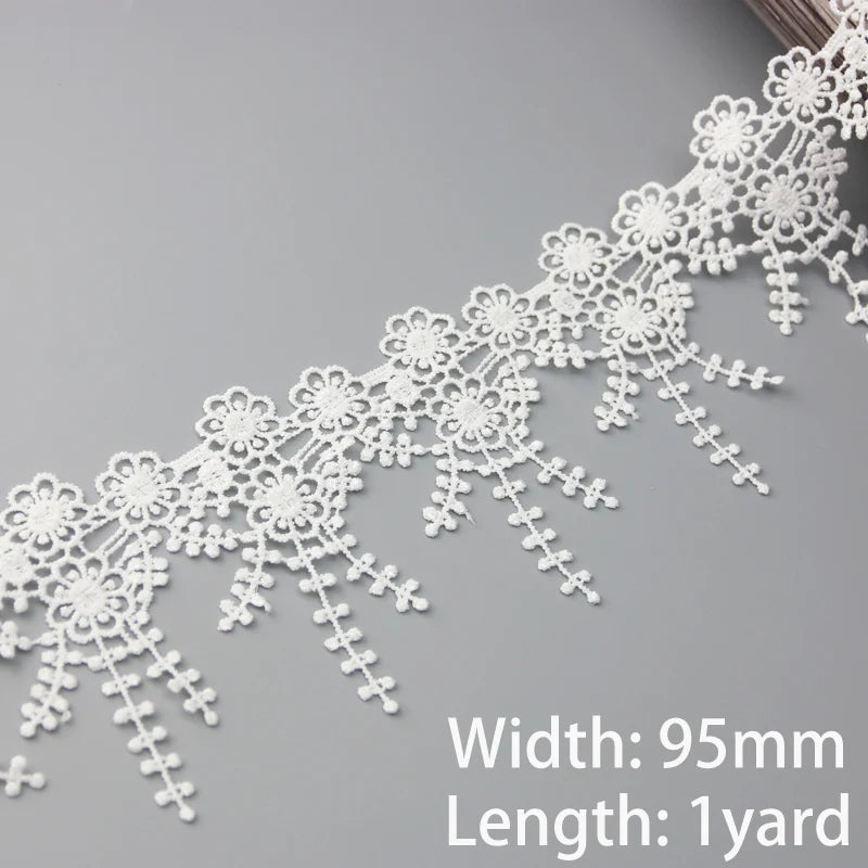 1 Yard Cotton Lace Trim Fabric – DIY Sewing & Garment Decor