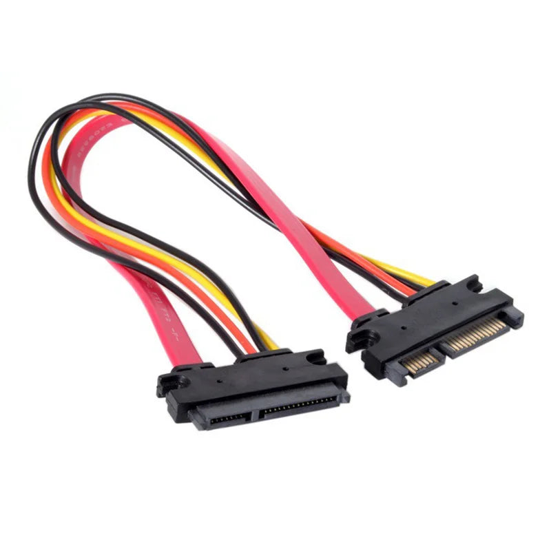 OULLX 22-Pin SATA Male to Female Adapter Cable 30/50cm