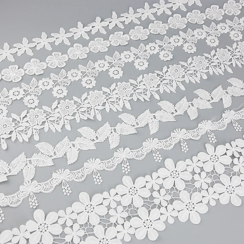 1 Yard Cotton Lace Trim Ribbon – Jacquard Craft Webbing 50mm