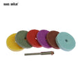 6-Piece Nylon Abrasive Polishing Disc Set with 3mm Mandrel