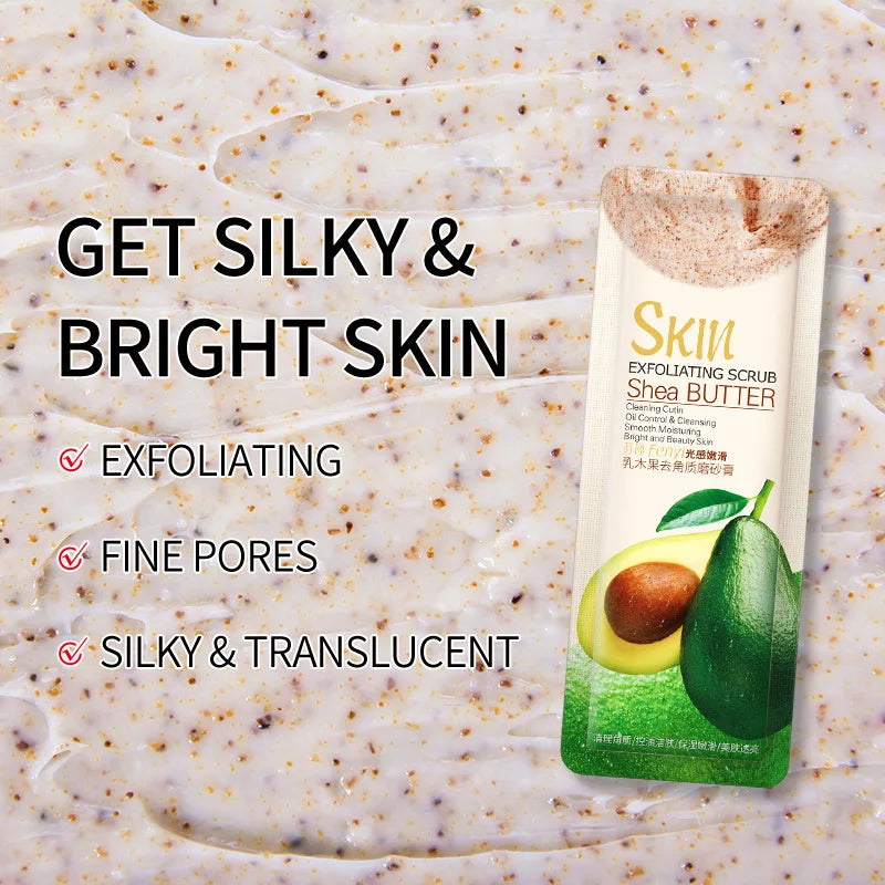 LAIKOU Shea Butter Exfoliating Peeling Gel Facial Scrub 5pcs