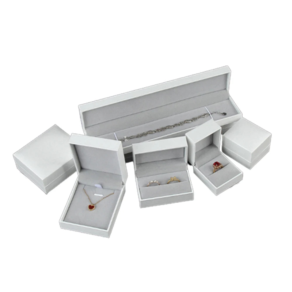 Beige Jewelry Box – Ring, Earring, Necklace & Bracelet Organizer
