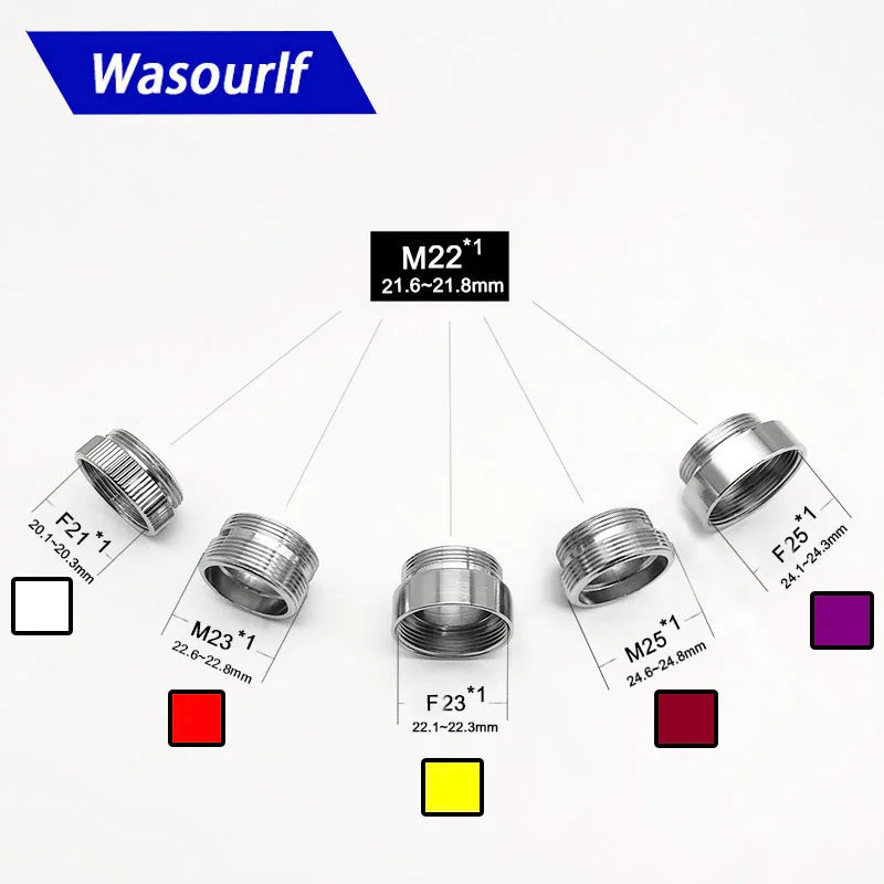 M21 M22 M23 Male Thread Brass Faucet Connector | Chrome