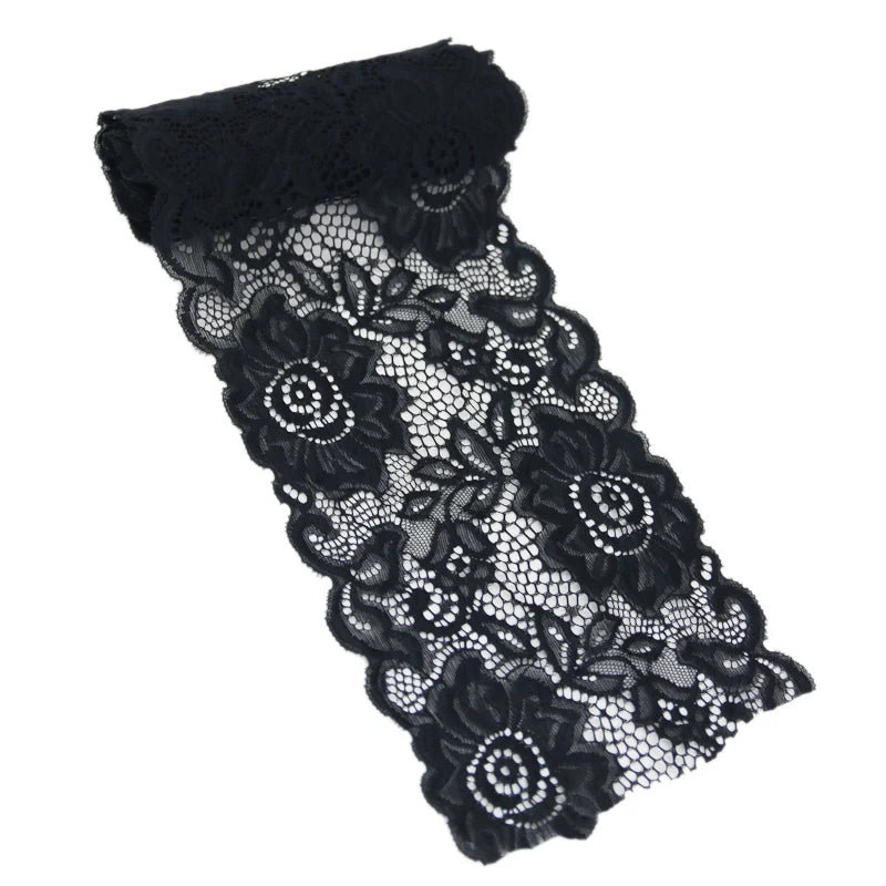 3M White Elastic Lace Trim 15cm – French Hollow DIY Sewing