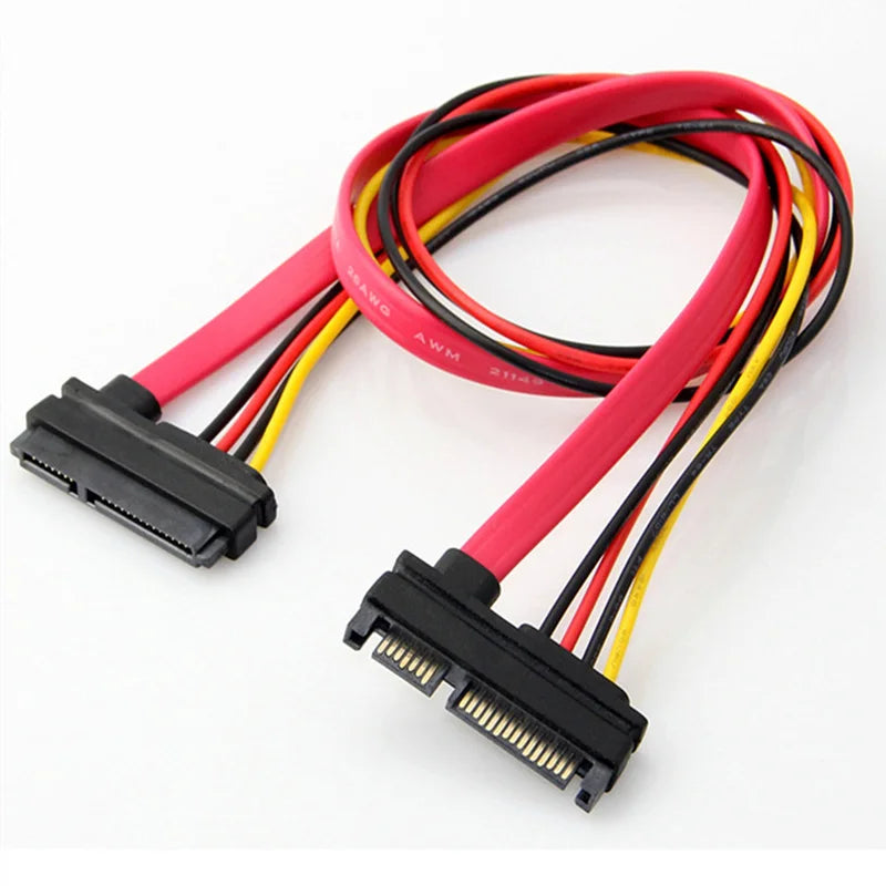 OULLX 22-Pin SATA Male to Female Adapter Cable 30/50cm