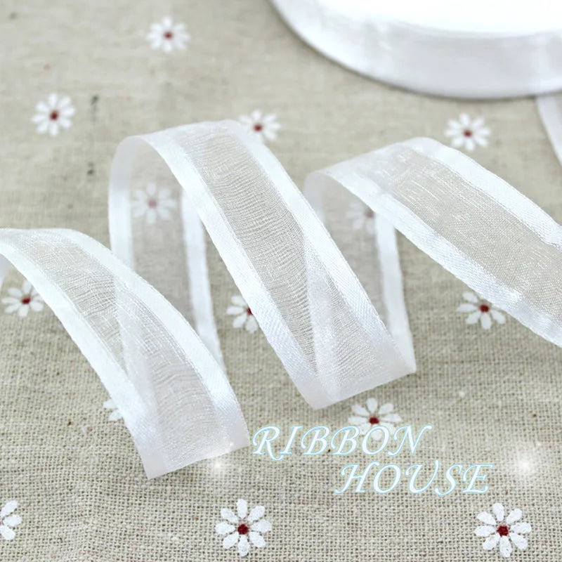 White Organza Ribbon 3/4" (20mm) – Gift Wrapping & Décor
