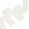 25mm Cream White Gold Edge Organza Ribbon – 10 Yards