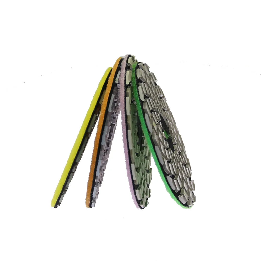 4-Step Marble Polishing Pad Set | 100mm Dry Grinding Disc