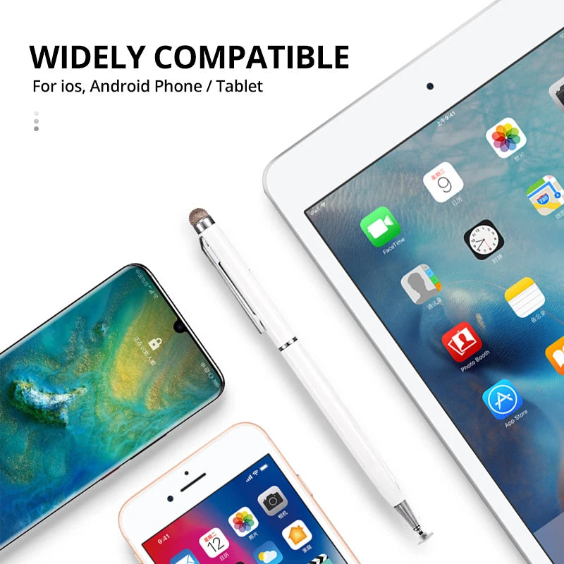 Universal 2-in-1 Stylus Pen for Tablets, iPhones & Android