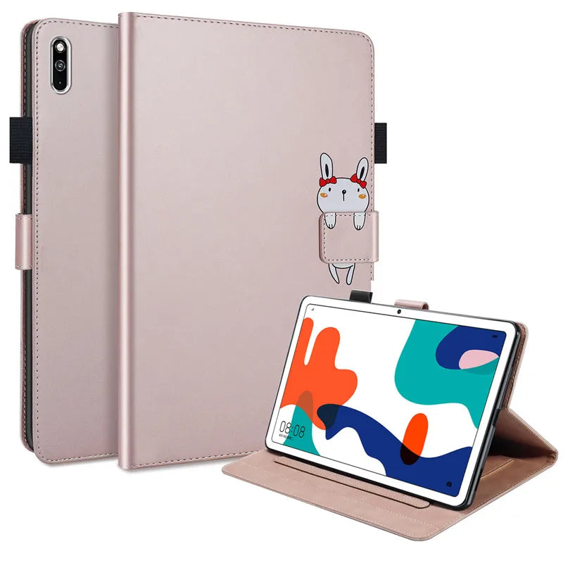 Huawei MatePad 10.4 Kawaii Cartoon Flip Wallet Case + Stand