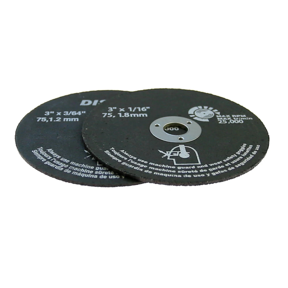 10-Pack Resin Abrasive Cutting Discs 2" & 3" for Metal