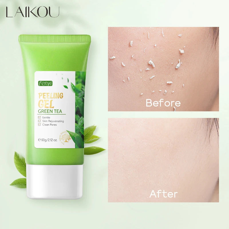 LAIKOU Green Tea Facial Exfoliating Peeling Gel | 60g Scrub
