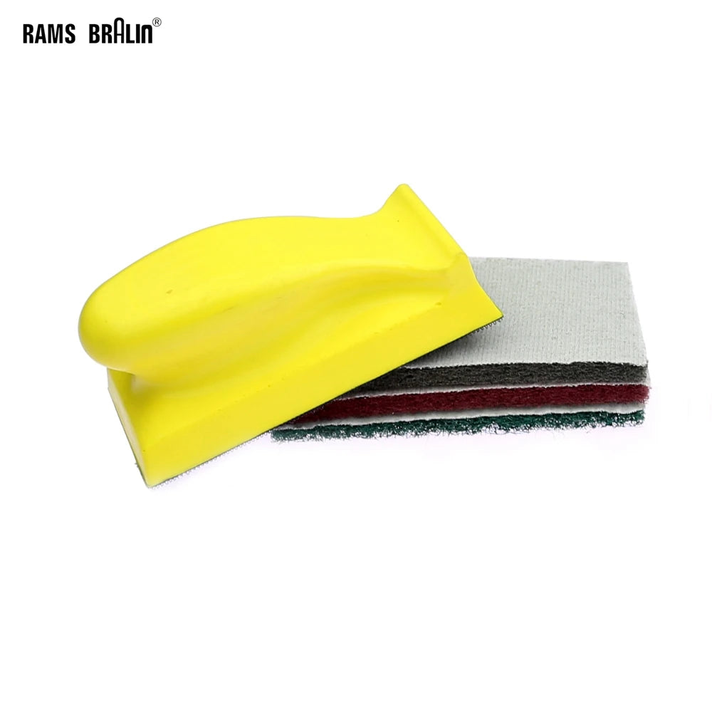 Hand Sanding Pad 70×135mm Hook & Loop Polishing Block Set