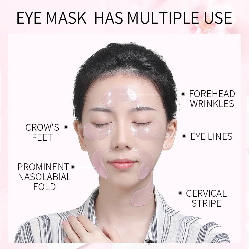 LAIKOU Sakura Collagen Gel Eye Patches – 50 Pcs Moisturizing