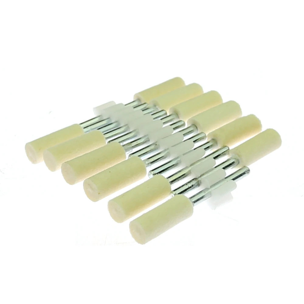 12-Pc Wool Felt Polishing Bobs 3mm Shaft – Rotary Tool Bits