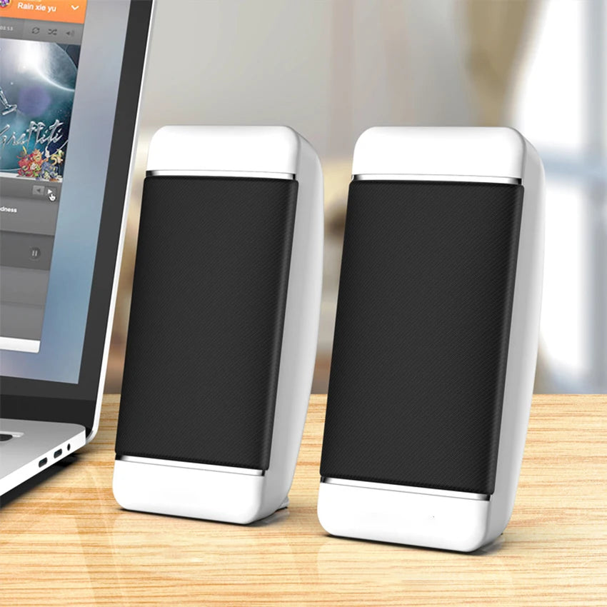 USB Powered Portable Desktop Speakers – Stereo PC Sound
