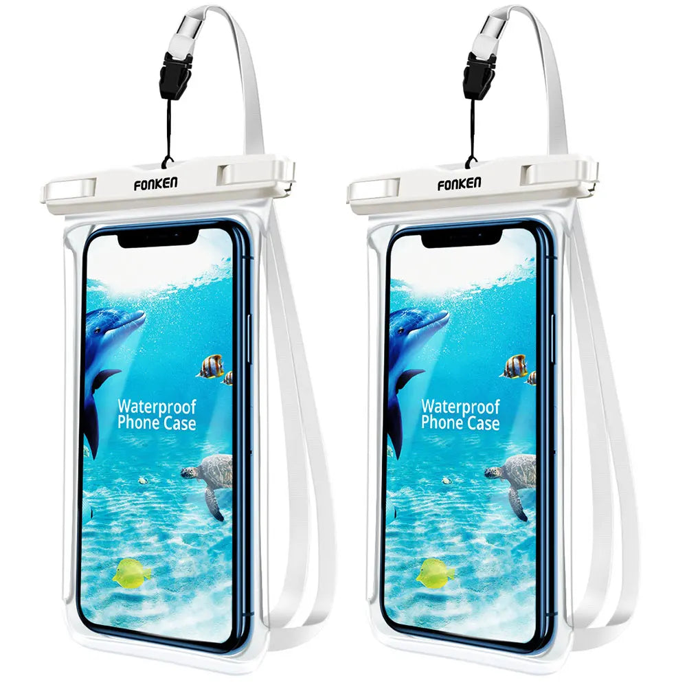 2-Pack Waterproof Phone Pouch Dry Bag – Universal Swim Case