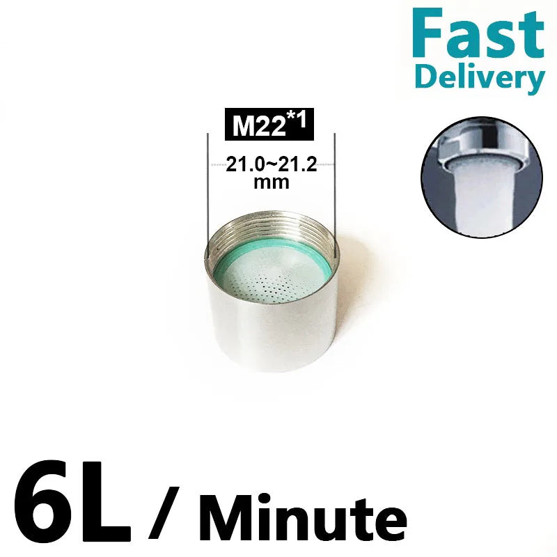 2-Pack M22 Female Thread Stainless Steel Faucet Aerator | Water Saving