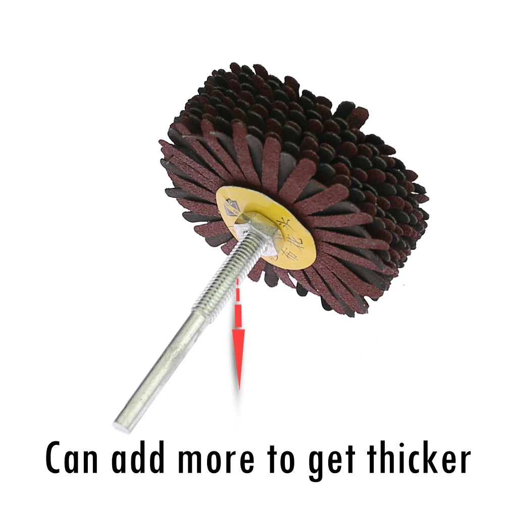 80mm Radial Abrasive Brush – Sandpaper Polishing Wheel for Wood