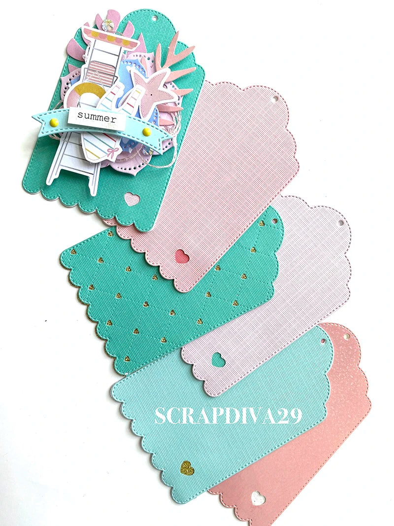 Tags & Frame Metal Cutting Dies Stencils for Scrapbooking