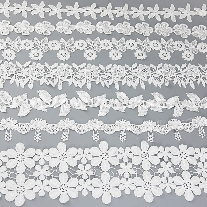 1 Yard Cotton Lace Trim Ribbon – Jacquard Craft Webbing 50mm