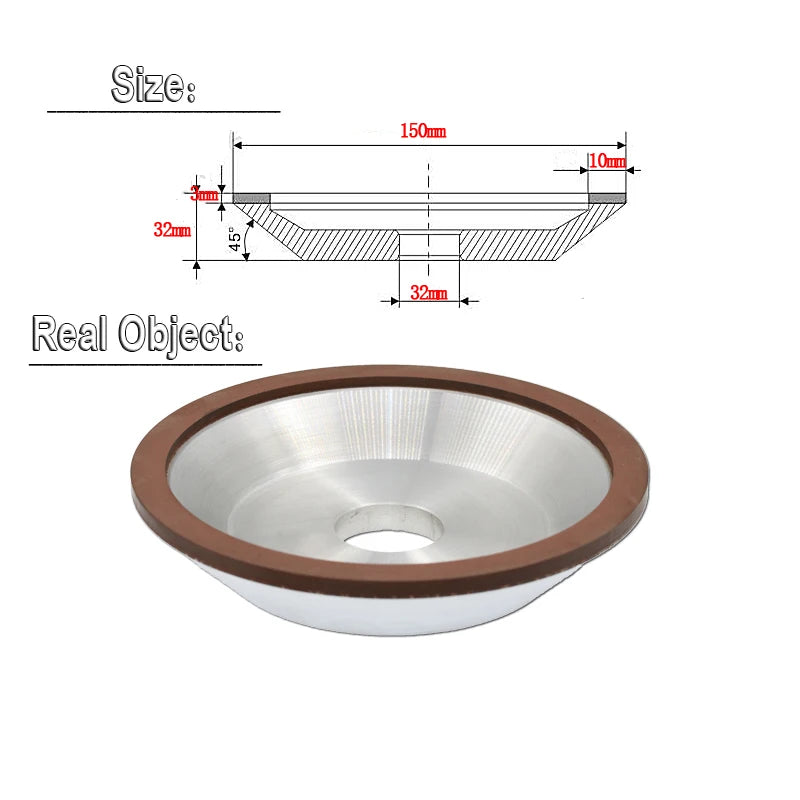 Cup-Shaped Resin Abrasive Grinding Wheel 4"/5"/6" | Knife Sharpening