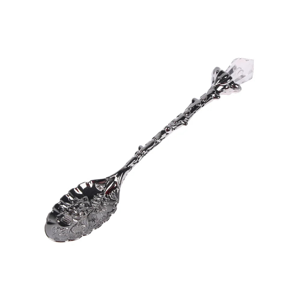 Vintage Carved Flower Teaspoon – Silver Coffee & Tea Spoon