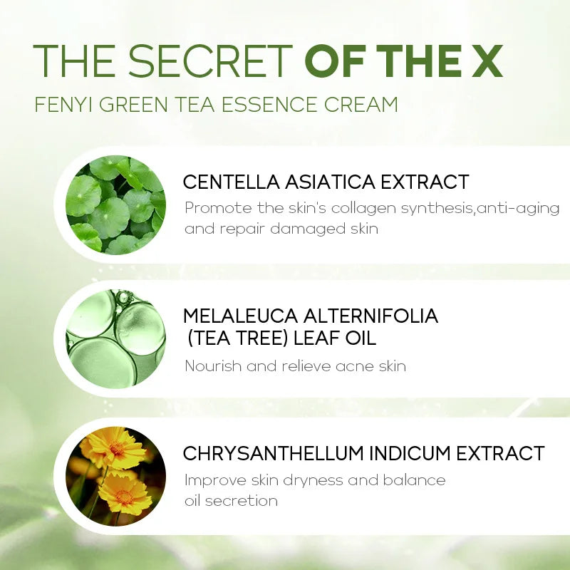 LAIKOU Green Tea Facial Cream – Oil Control & Pore Minimizing