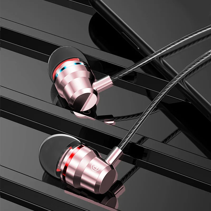 FONKEN 3.5mm Wired Earbuds – Stereo Bass, Mic & Volume Control