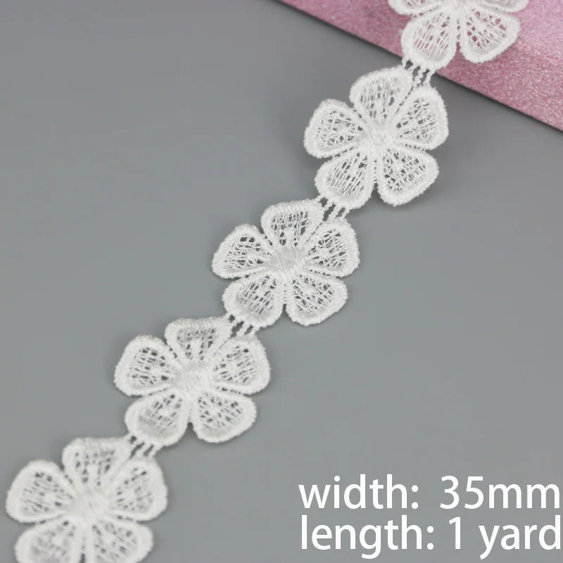 1 Yard Cotton Lace Trim Ribbon – Jacquard Craft Webbing 50mm