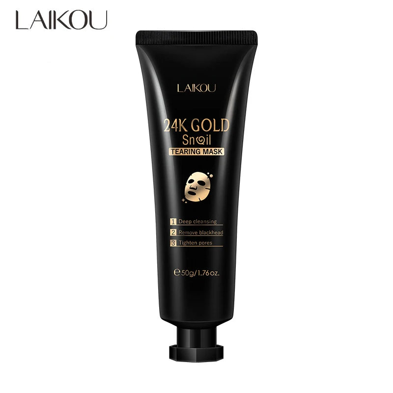 LAIKOU 24K Gold Snail Collagen Peel-Off Face Mask 50g