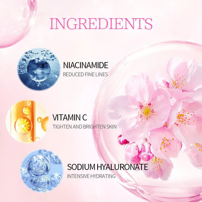 LAIKOU Sakura Face Cream | Hyaluronic Acid & Vitamin C, 25g
