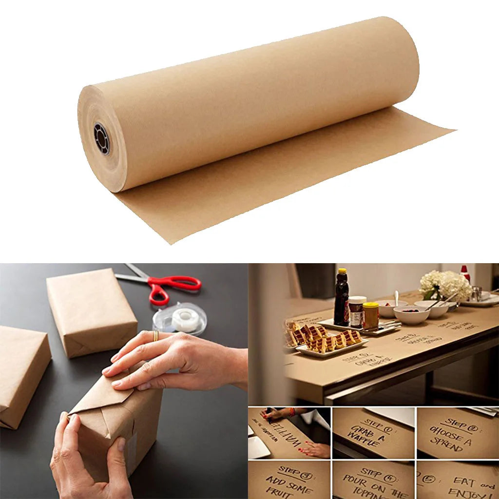 Brown Kraft Paper Roll 30m – Gift Wrapping, Art & Craft