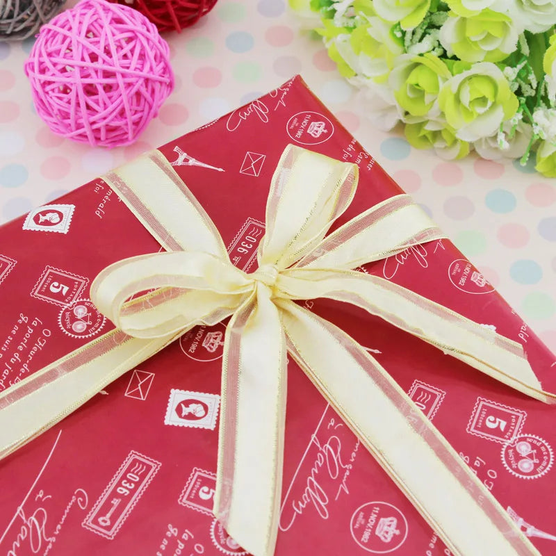 25mm Gold Edge Satin Ribbon – 25 Yards | Wedding & Gift Wrap