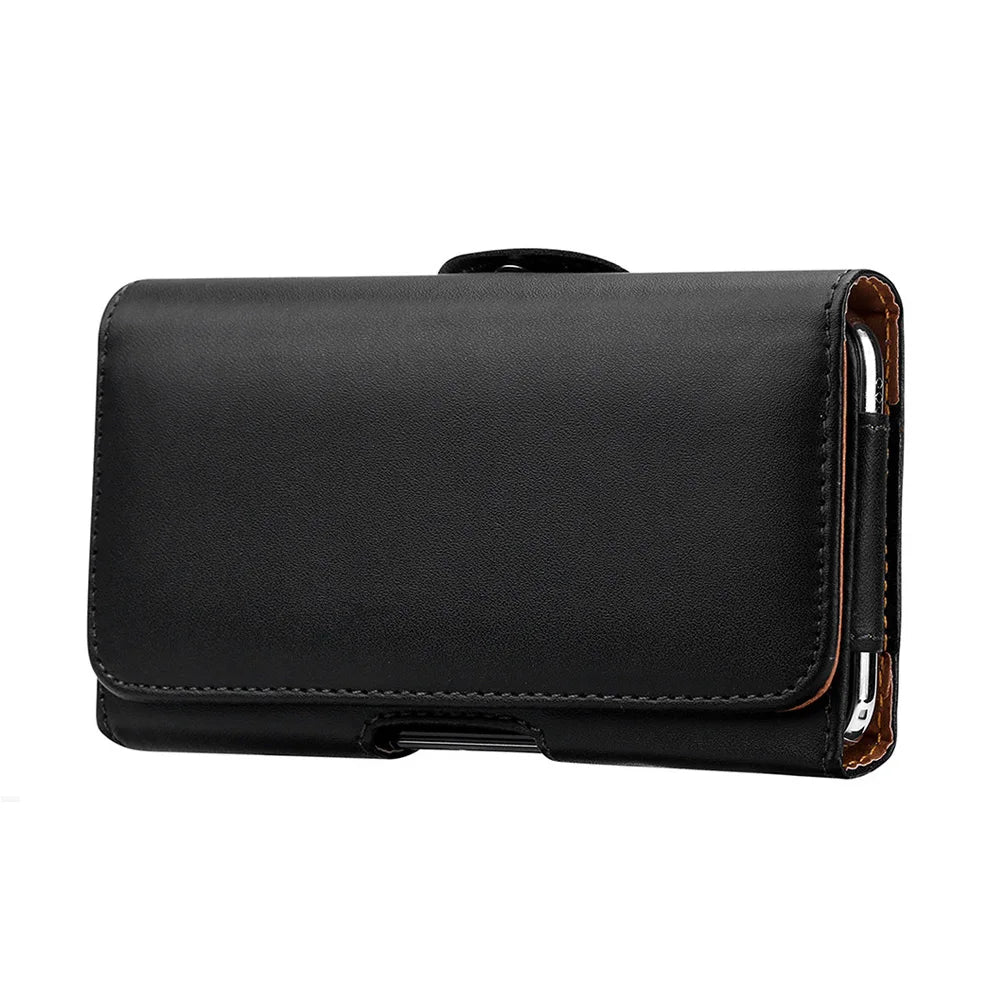 Universal PU Leather Belt Clip Phone Holster Pouch 3.5–6.3"
